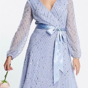 Frock and Frill Petite Wrap Maxi Dress